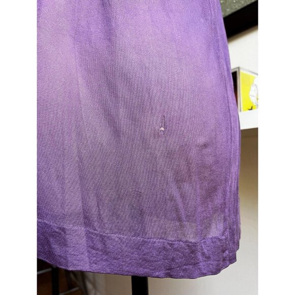 Vintage 90s Hand-Dyed Silk Tee | Purple Gray Grunge Wash | Soft Boxy Fit | S - Picture 10 of 10